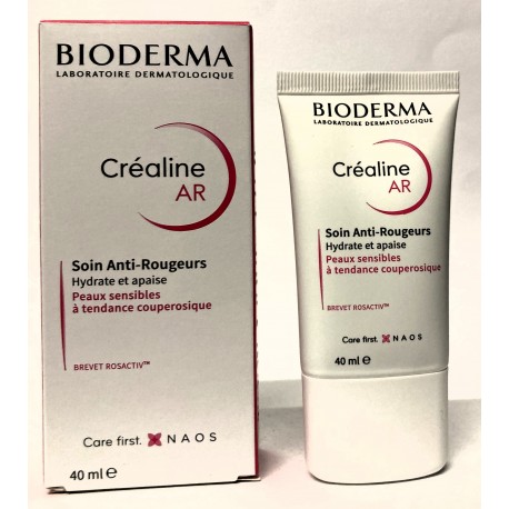 Bioderma - Créaline AR Soin Anti-rougeurs Peaux sensibles à tendance couperosique . Teinte dorée (40ml)