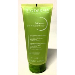 Bioderma - Sébium Gel moussant actif . Nettoyant purifiant intense (200 ml)