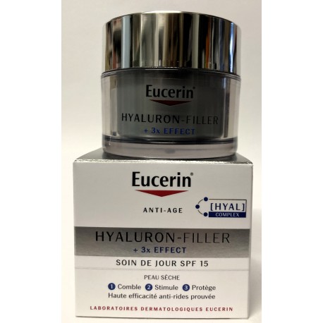 Eucerin - Hyaluron-Filler + 3x EFFECT . Soin de jour SPF15 (50 ml)