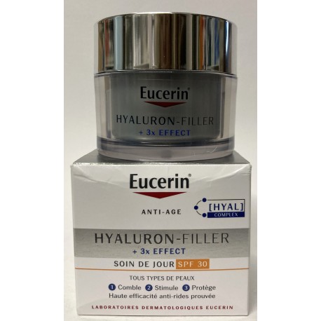 Eucerin - Hyaluron-Filler + 3x EFFECT . Soin de jour SPF 30 (50 ml)