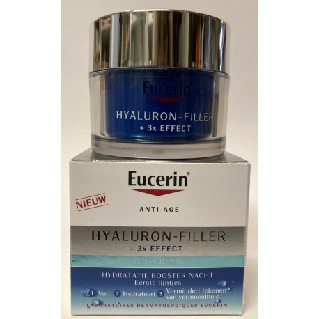 Eucerin - Hyaluron-Filler + 3x EFFECT . Soin de nuit Booster d'hydratation (50 ml)