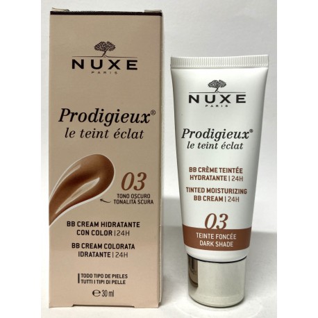 Nuxe - Prodigieux le teint éclat . BB crème teintée hydratante Teinte foncée 03 ( 30 ml)