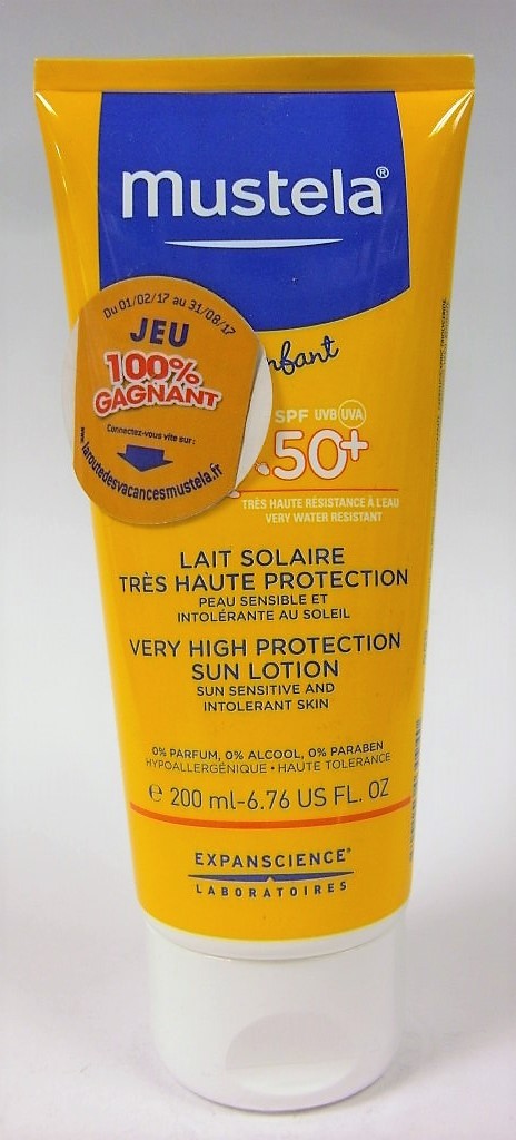 Mustela Lait Solaire Très Haute Protection Ip50+ 100ml