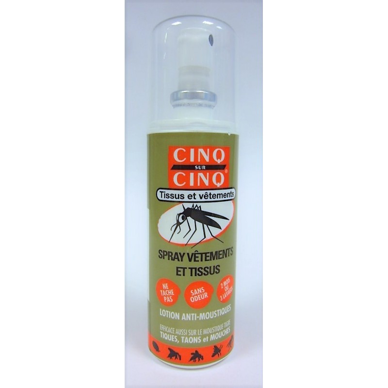 CINQ SUR CINQ Aérosol anti-moustiques pour tissus spray 150ml