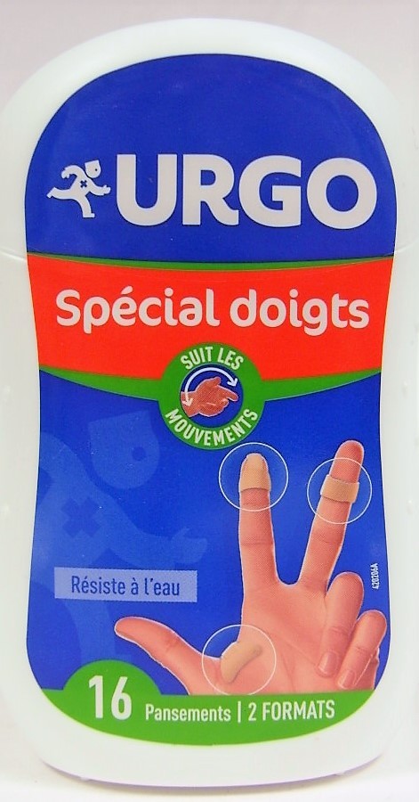 Urgo - spécial doigts . Résiste à l'eau , trousse premiers soins