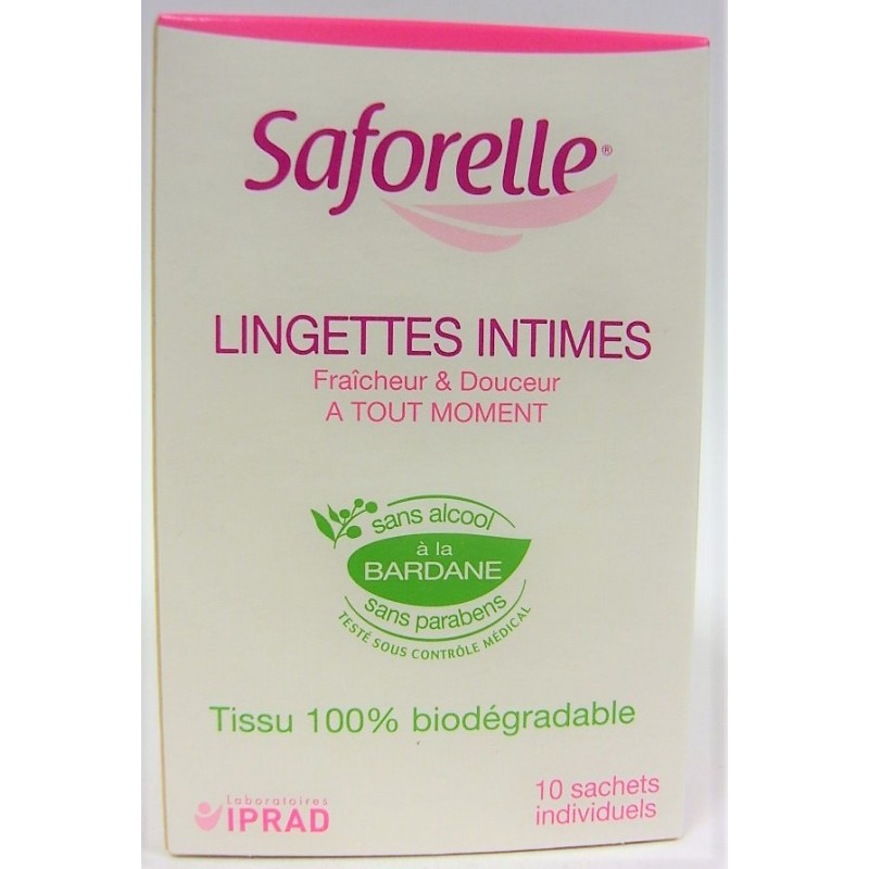 SAFORELLE LINGETTES INTIMES SACHET POCKET DE 10 LINGETTES - Hygiène intime  - Pharmacie de Steinfort