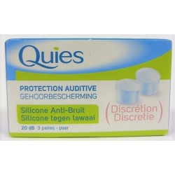 Quiès - Protection auditive Silicone Anti-Bruit (3 paires)
