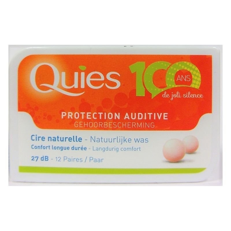 Boules Quies Protection Auditive en cire 12 paires made in France
