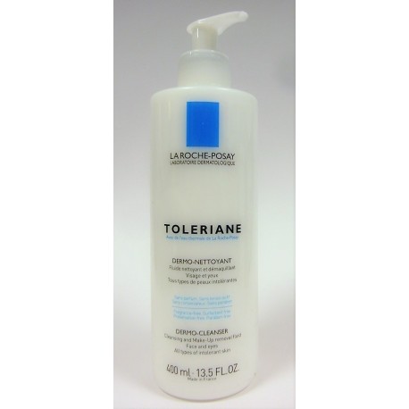 La Roche-Posay - Tolériane Dermo-nettoyant Fluide nettoyant et démaquillant Visage et yeux (400 ml)